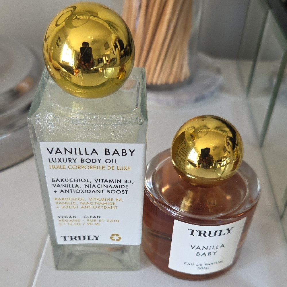 TRULY Vanilla Baby Body Oil & Perfum Duo